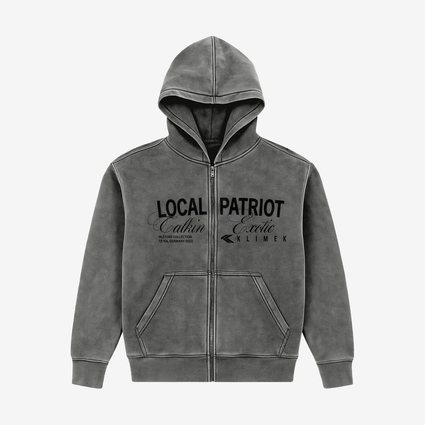 KLIMEK | BEATER – ZIPHOODIE ASH GREY V3