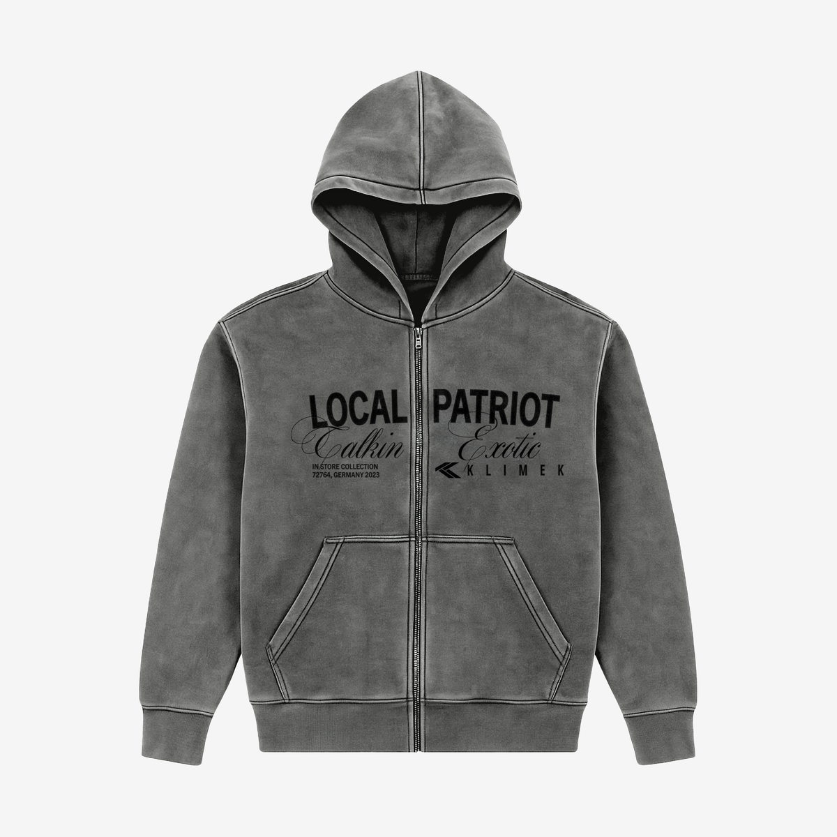 KLIMEK | BEATER – ZIPHOODIE ASH GREY V3