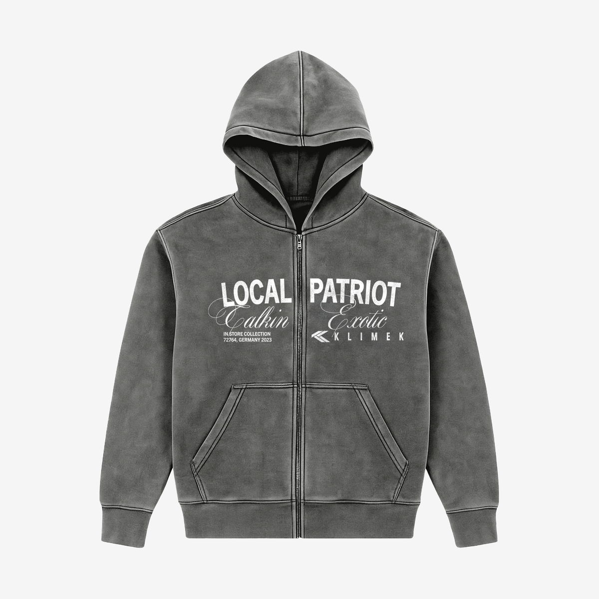 KLIMEK | BEATER – ZIPHOODIE ASH GREY V2