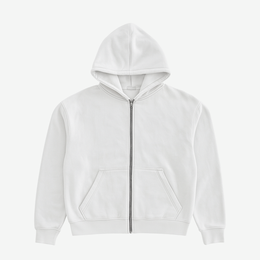 KLIMEK | BEATER – ZIPHOODIE WHITE