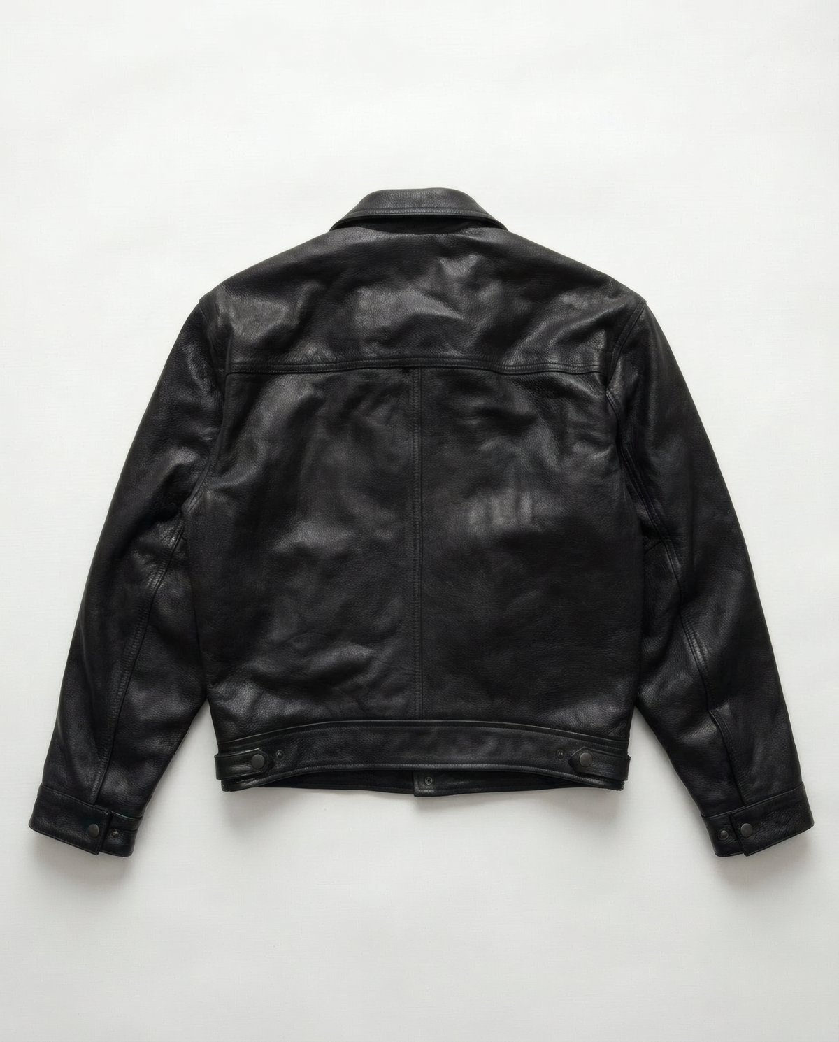 Lederjacke schwarz, Rückseite