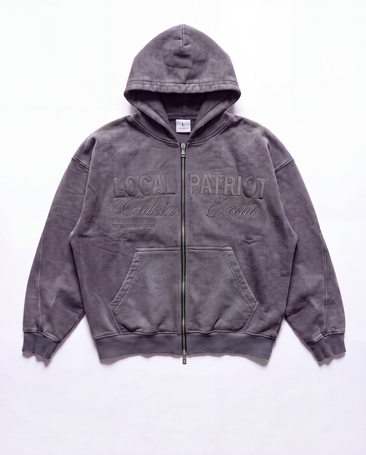 Double Zip Hoodie Local Patriot, Vorderseite