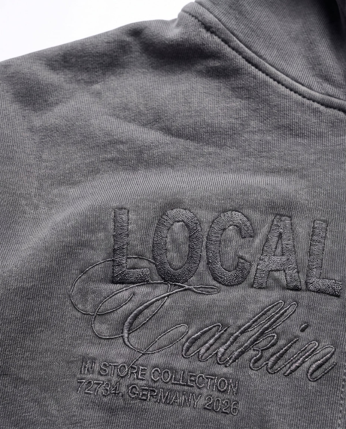Double Zip Hoodie Local Patriot, Stickerei nah